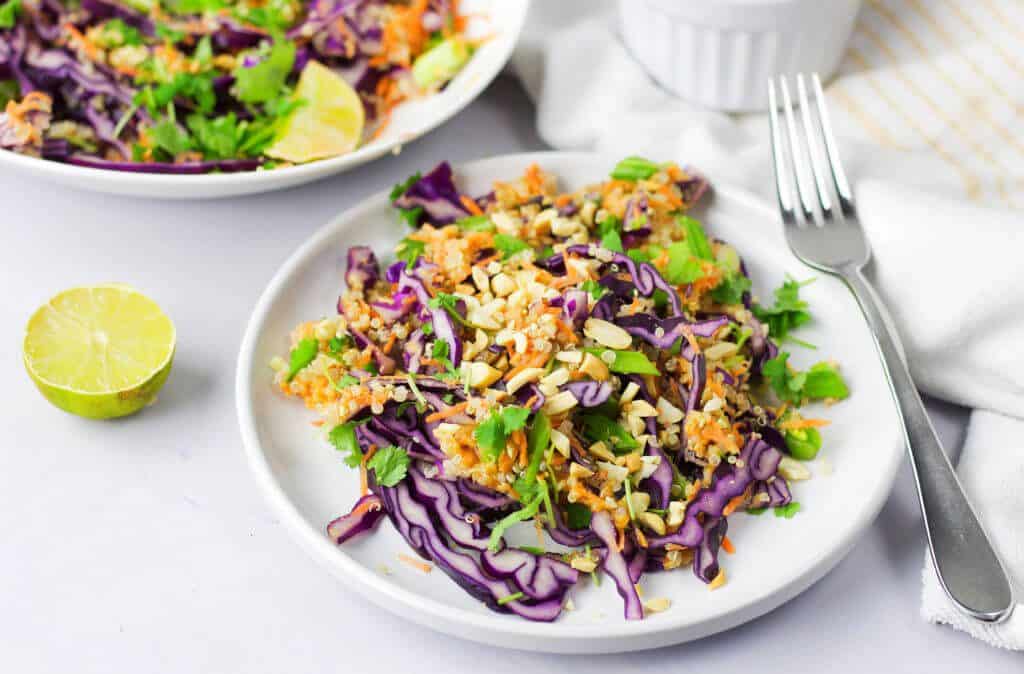 Vegan Thai peanut butter and quinoa summer salad to satisfy even the most sophisticated taste buds