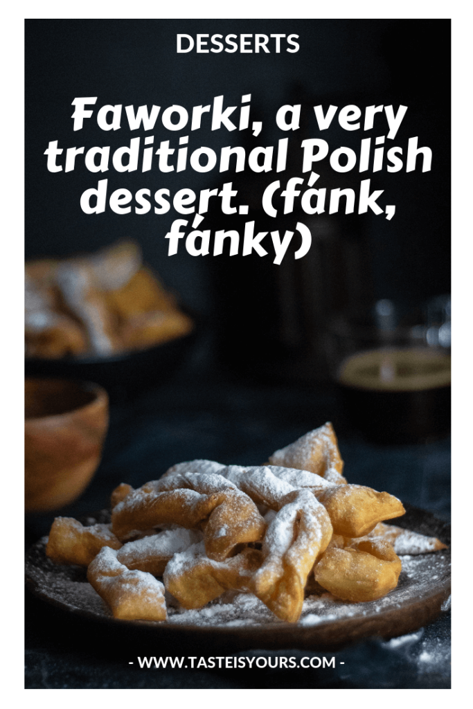 Faworki, a very traditional Polish dessert. (Fánk, fánky)