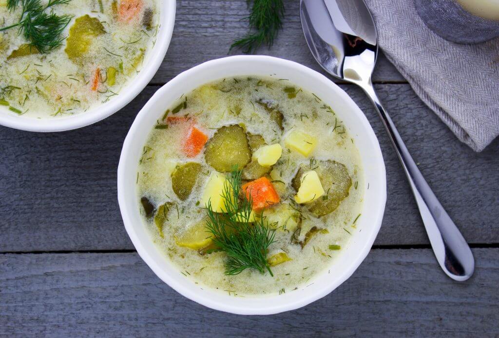 Polish Cucumber Soup - Perfect and easy vegan soup.