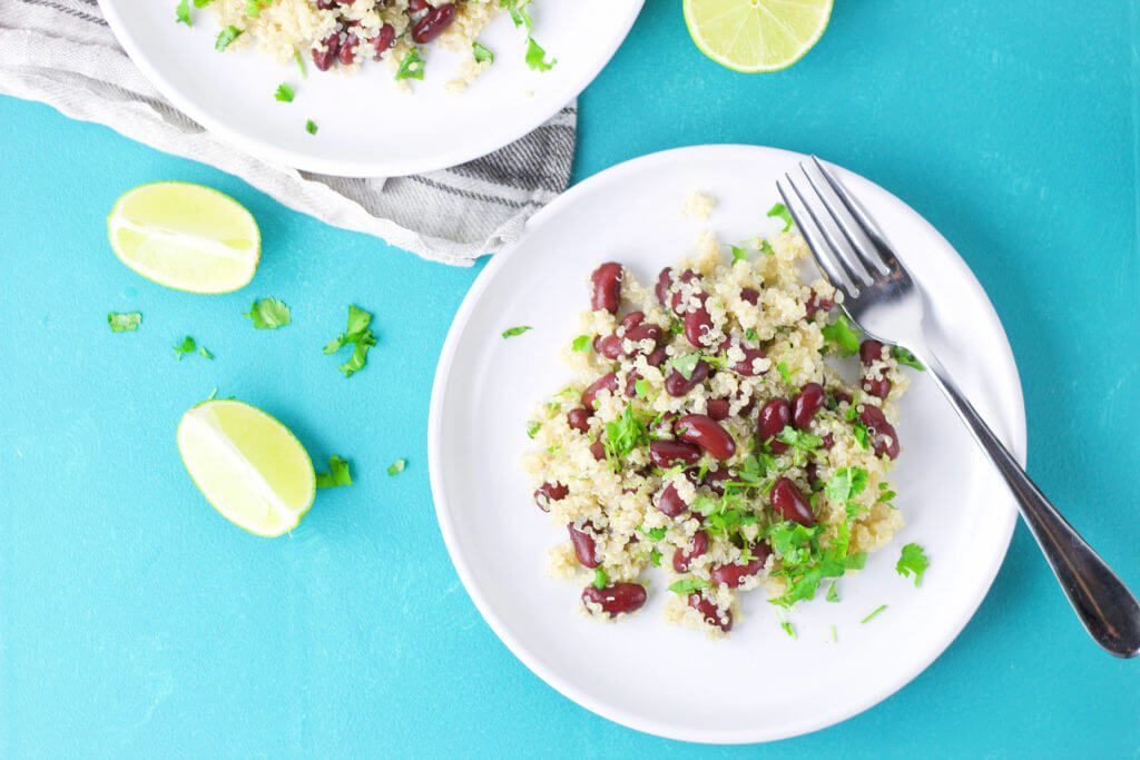 4 ingredient VeGaN quinoa protein salad