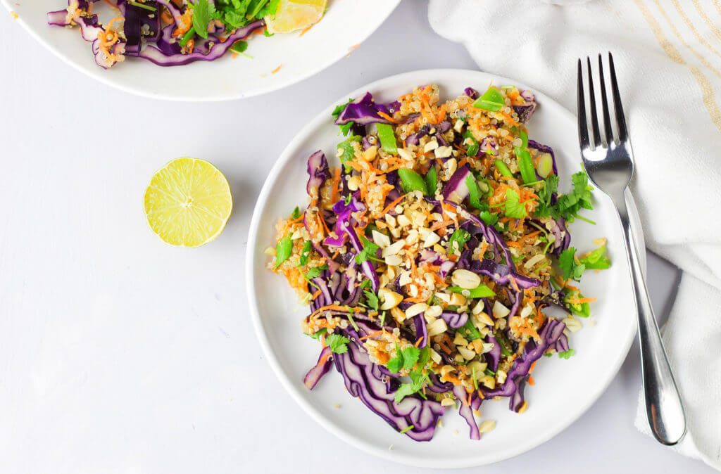 Vegan Thai peanut butter and quinoa salad - easy and delicious