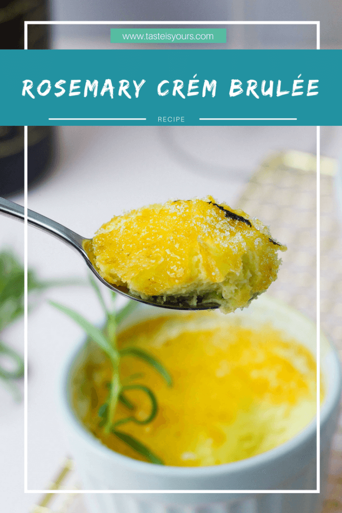 Rosemary crém brulée - recipe for famous dessert