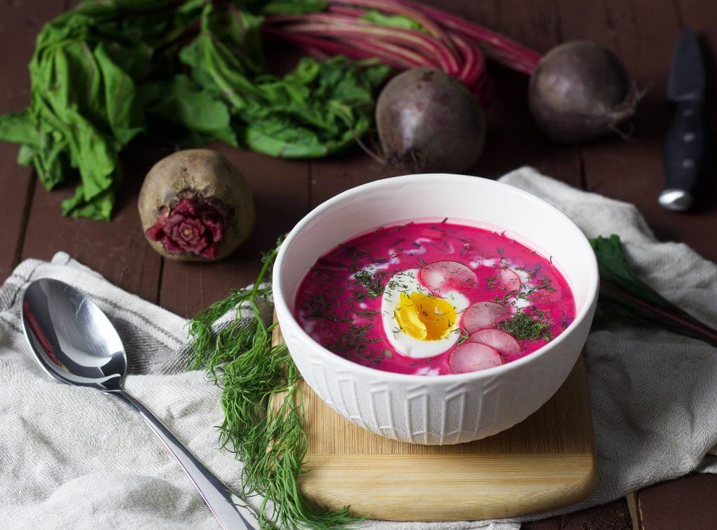 Easy Polish cold beetroot soup (chlodnik), to serve during hot summer