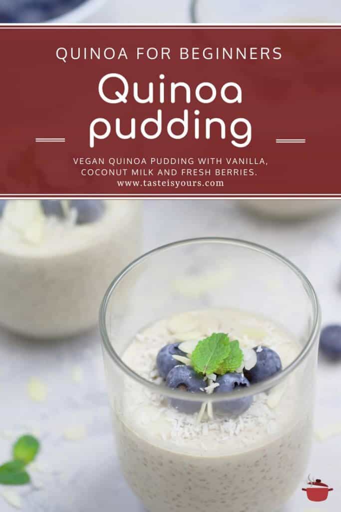 Quinoa pudding with vanilla, coconut milk and fresh berries. [VeGaN]