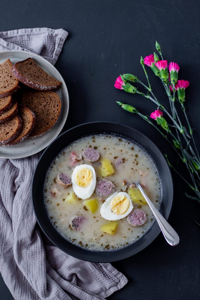 Traditional Polish Żurek - the best soup from Poland.